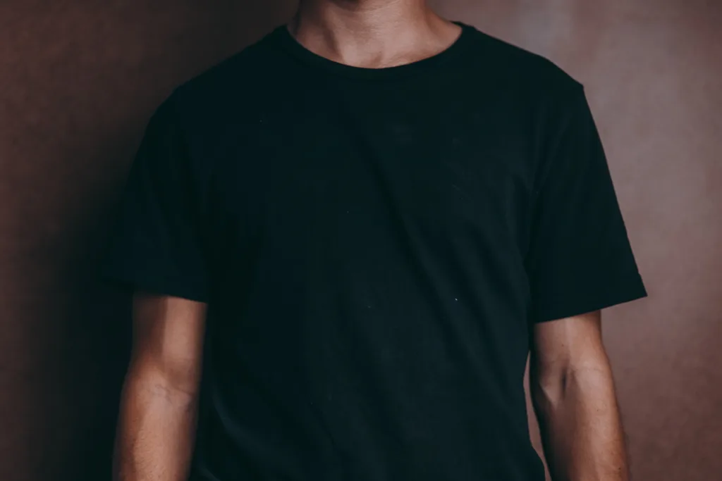 black t-shirt